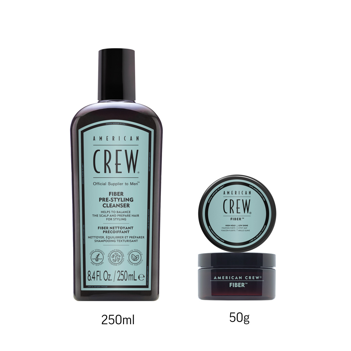 FIBER PRE-STYLING CLEANSER + FIBER SET
