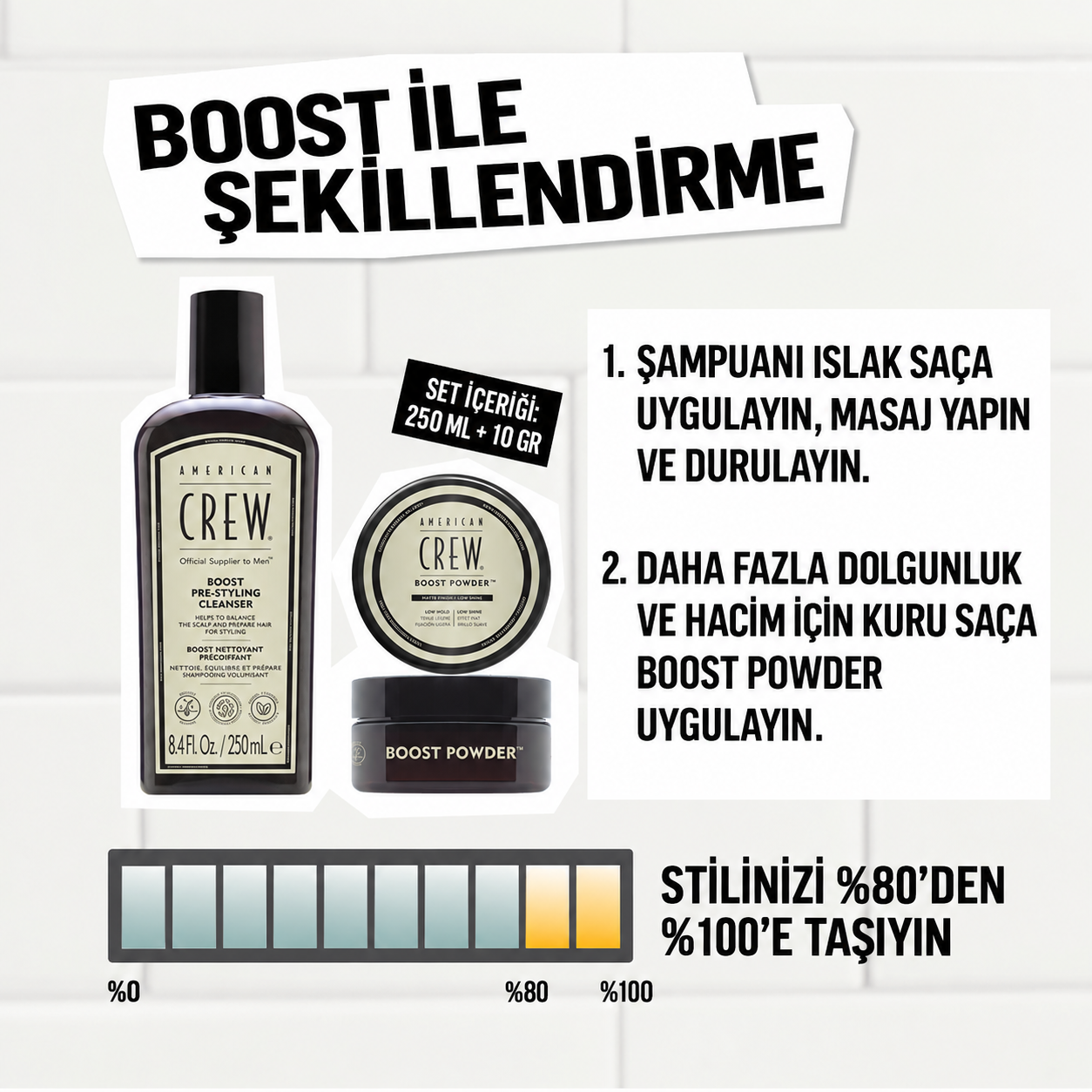 BOOST PRE-STYLING CLEANSER + BOOST POWDER SET — ek görsel